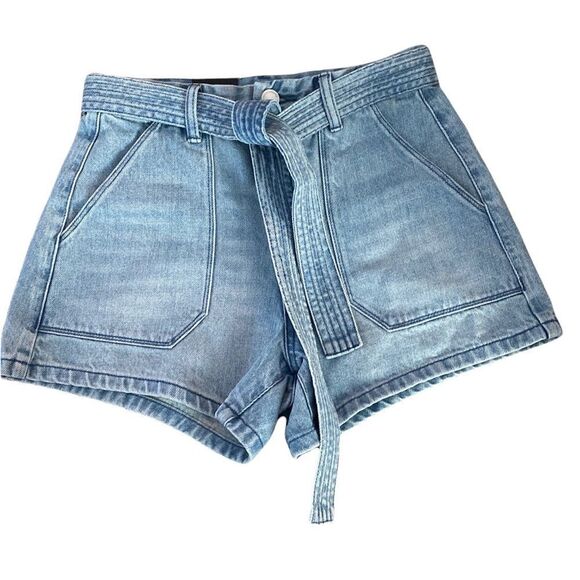 Blank NYC Pants - NWT Blank NYC Light Blue Jean Belted Shorts Size 24